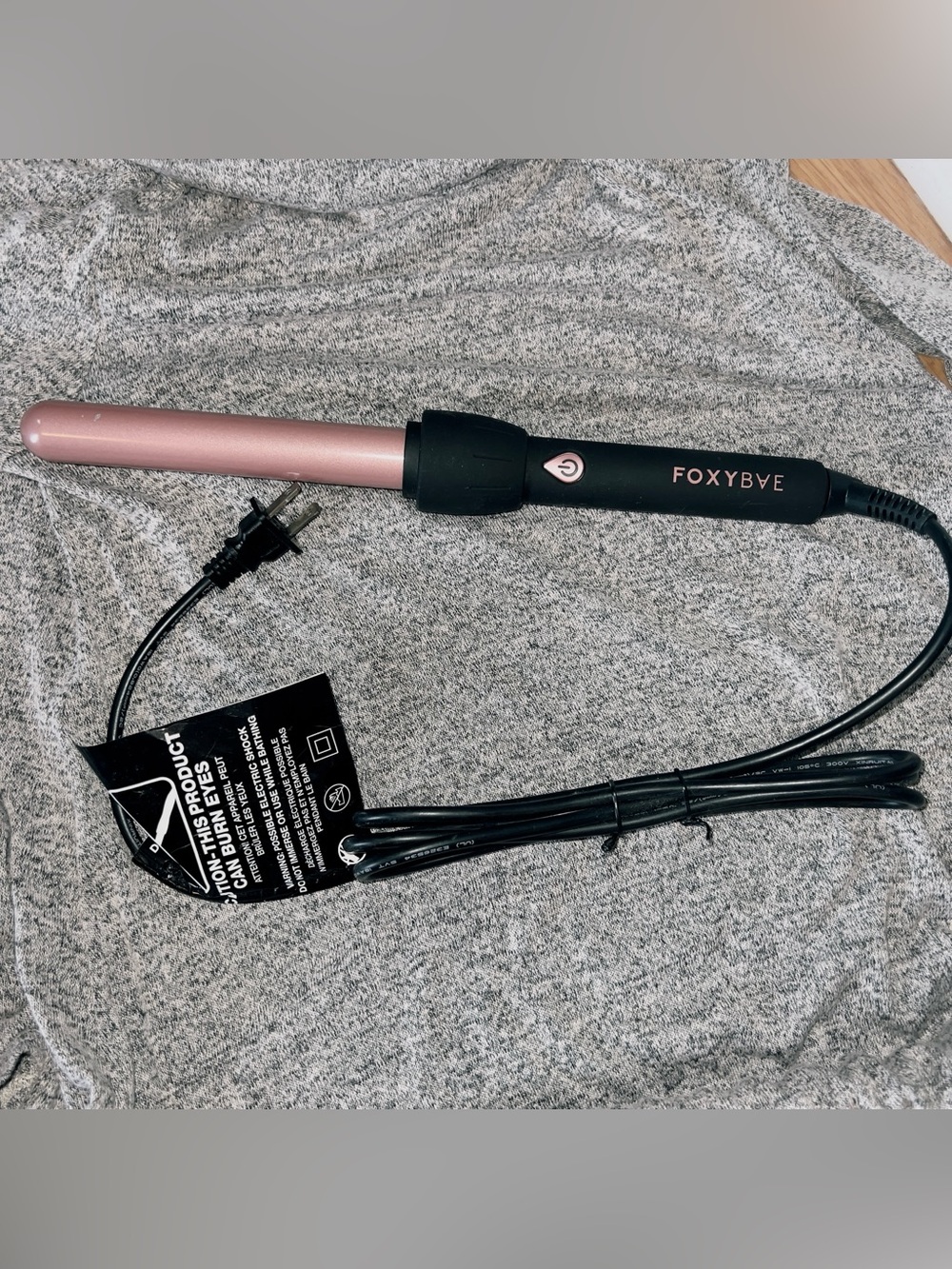 New limited edition foxybae rose gold ceramic 1" curling iron wand
